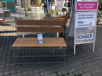 Bank Verzinkt mit Cumaru Holz L=120 cm 