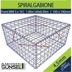 Gabione 100 x 100 x 50 Typ C Mw 10 x 10F5 