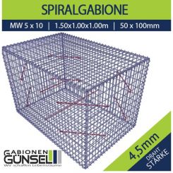 Gabione 150 x 100 x 100 Typ D  Mw 5 x 10 