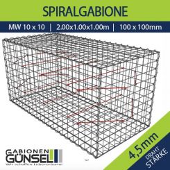 Gabione 200 x 100 x 100 Typ A Mw 10 x 10 