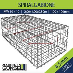 Gabione 200 x 100 x 50 Typ A  Mw 10 x 10 
