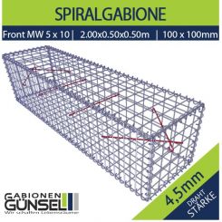 Gabione 200 x 50 x 50 Typ B Mw 10 x10F5 