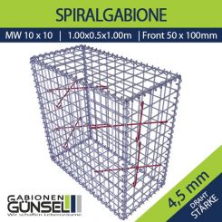 Gabione 100 x 50 x 100 Typ D F5 Mw 10 x 10 