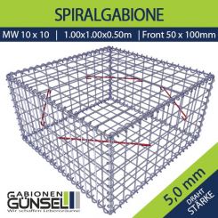 Gabione 100 x 100 x 50 Typ D 10 x 10 F5 
