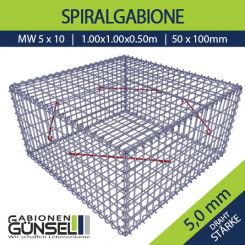 Gabione 100 x 100 x 50 Typ D 5 x 10 