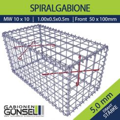 Gabione50 x 100 x 50 Typ D 10 x 10 F5 