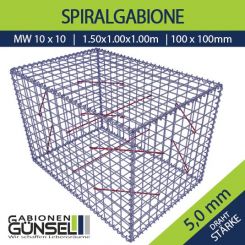 Gabione 150 x 100 x 100 Typ D  Mw 10 x 10 