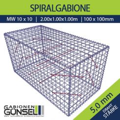 Gabione 200 x 100 x 100 Typ A Mw 10 x 10 