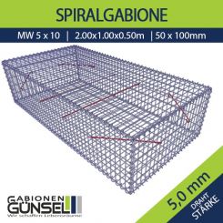 Gabione 200 x 100 x 50 Typ B Mw 5 x 10 