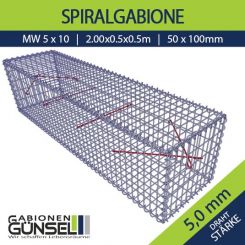 Gabione 200 x 50 x 50 Typ A  Mw 5 x 10 