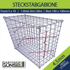 Gabione 50 x 100 x 100 Typ D 10 x 10 