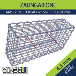 Zaungabione 100 x 25 x 50 Typ A 